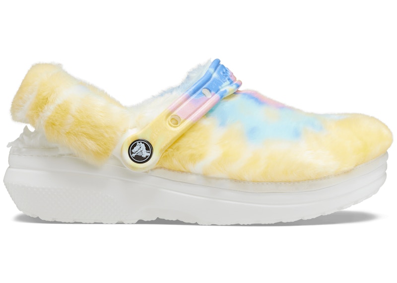 crocs classic clog fur sure yellow tie dye – Shop Crocs Sneakers Collection for All-Day Comfort