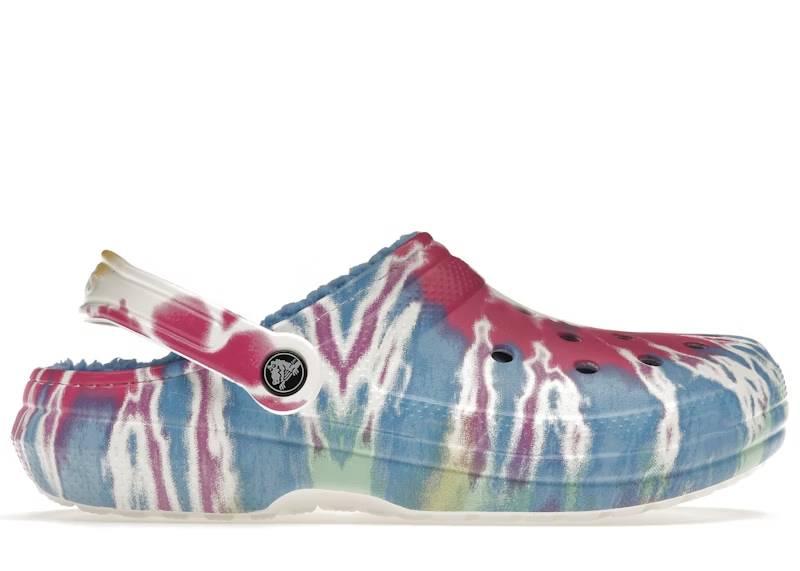 crocs classic tie-dye lined clog powder blue multi – Shop Crocs Sneakers Collection for All-Day Comfort